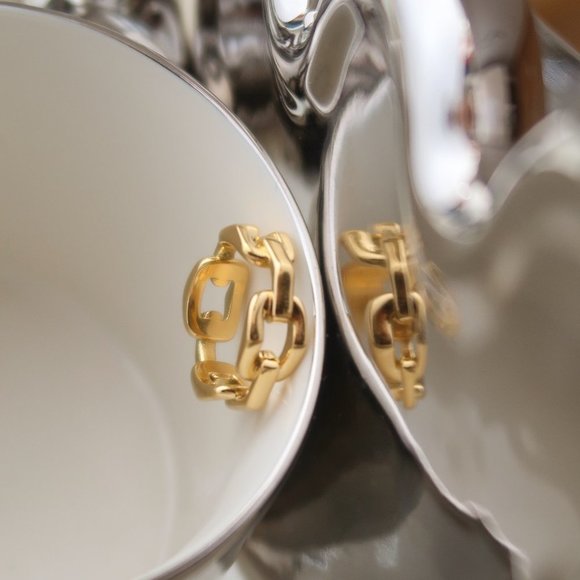 NEW 18K Gold Plated Link Chain Ring x - Picture 6 of 11